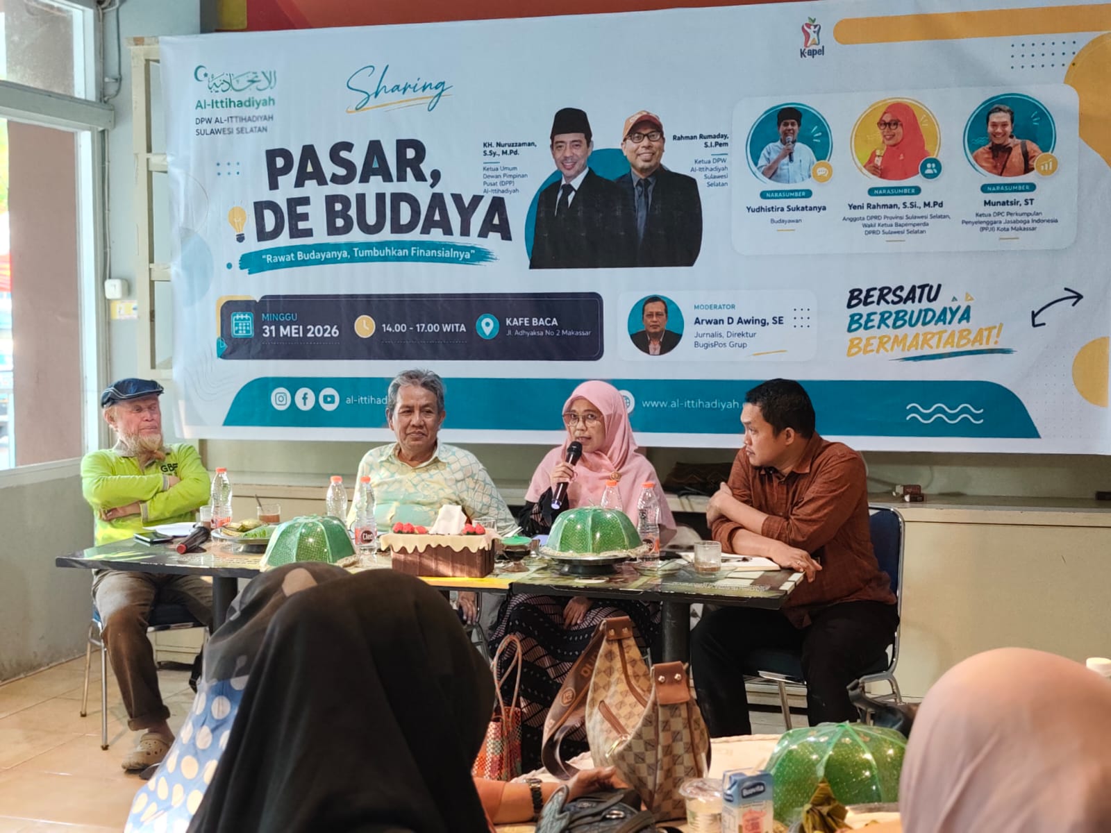 K-APEL DAN DPW AL-ITTIHADIYAH SULSEL GELAR DISKUSI "PASAR, IDE BUDAYA